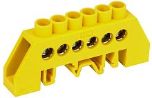 Шина изолированная тип "Стойка" IEK PE "земля" ШНИ-8х12-6-КС-Ж 6 групп желтый картинка 